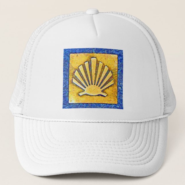Camino de Santiago The way of st James 0028 Trucker Hat (Front)