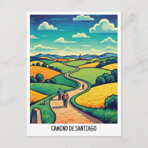 Camino de Santiago Travel Postcard