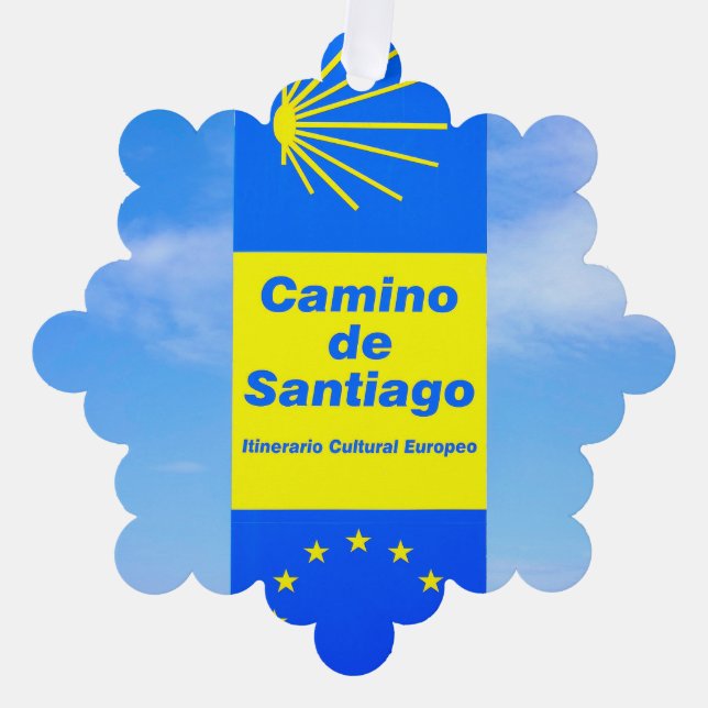 Camino de Santiago Tree Decoration Card (Front)