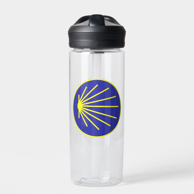 Camino Pilgrim Scallop Water Bottle (Front)