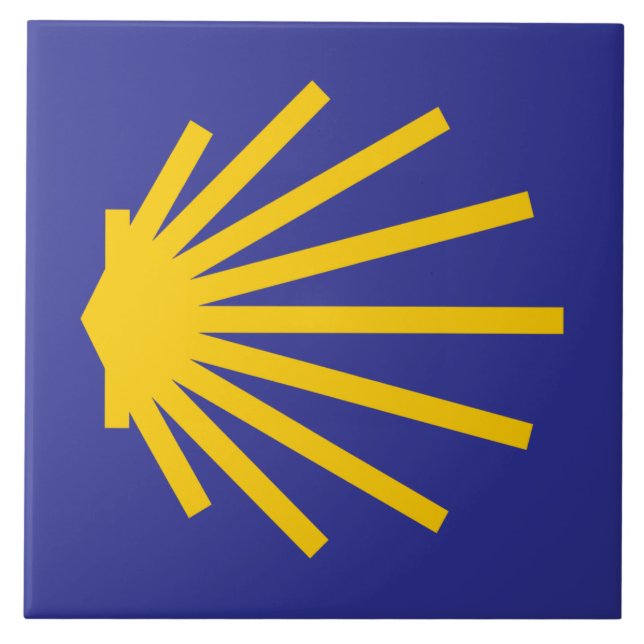 Camino Shell Tile Marker, Camino de Santiago (Front)