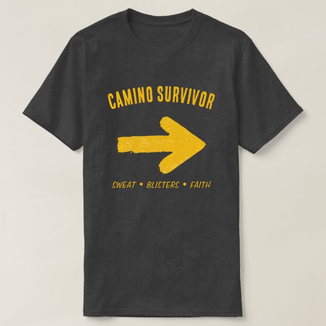 Camino Survivor T-Shirt – Buen Camino Gift (Design Front)
