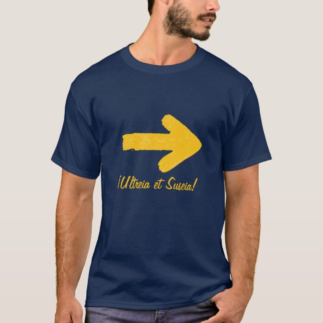 Camino Yellow Arrow Pilgrimage tshirt (Front)