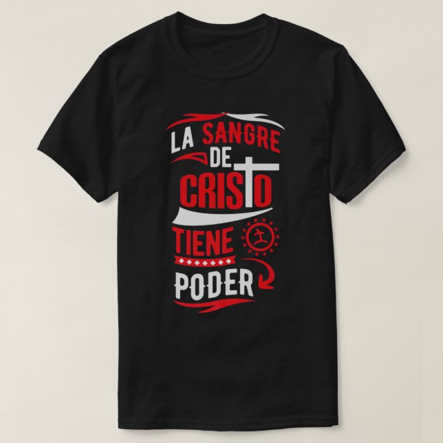 Camisas Cristianas  La Sangre de Cristo  Jesus Sal T-Shirt (Design Front)