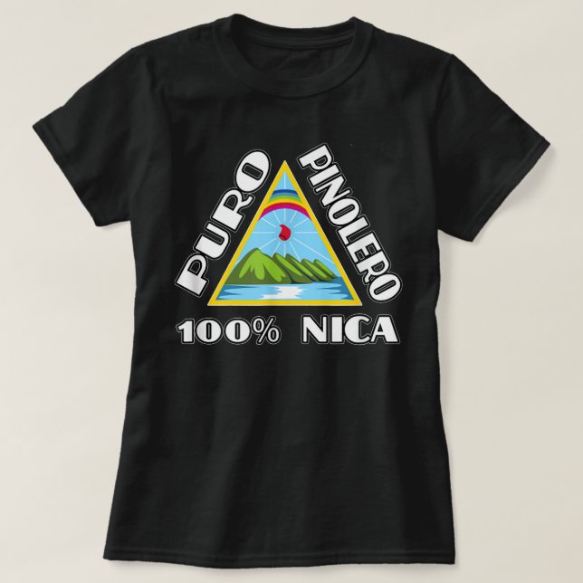 Camisas Nicaragua Design Puro Pinolero Nicaraguan  T-Shirt (Design Front)