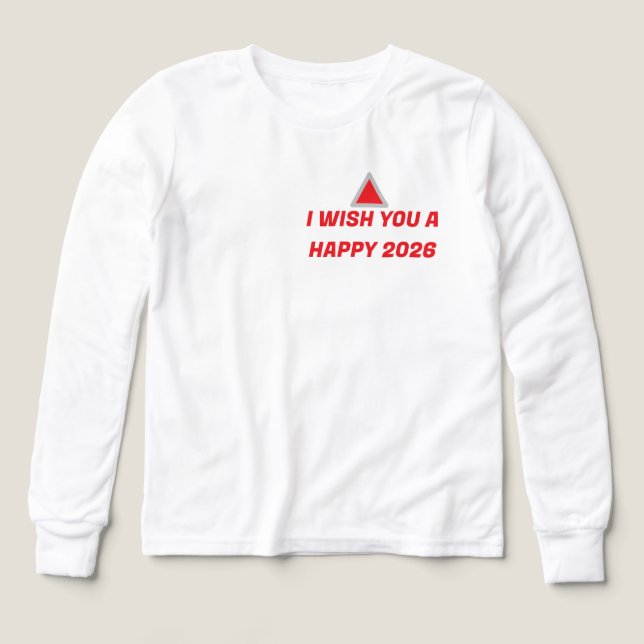 "Camiseta Adolescente Feliz Año Nuevo 2026  (Design Front)