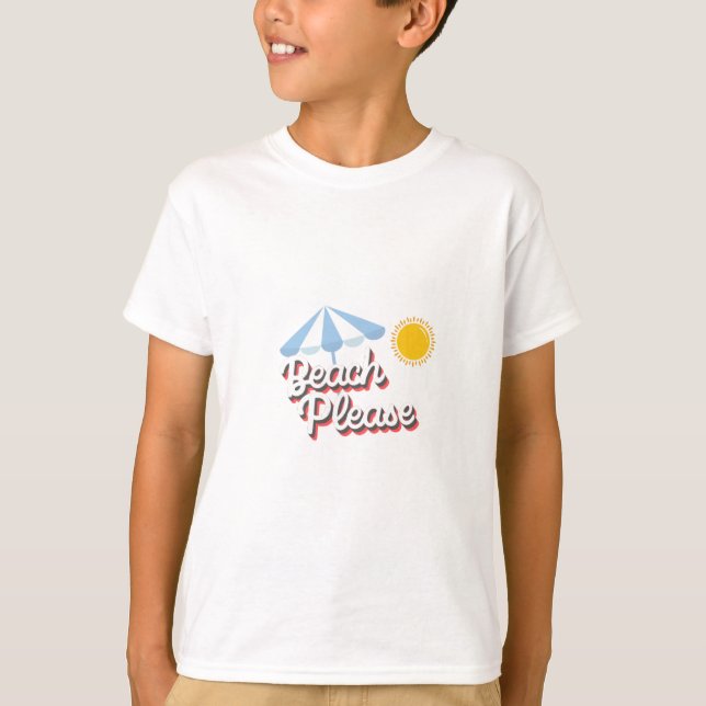 Camiseta básica para niños Beach please T-Shirt (Front)