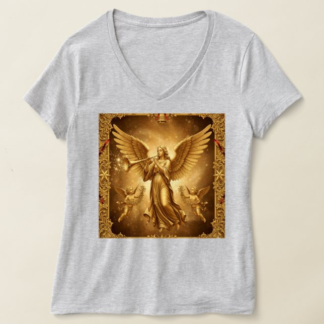 Camiseta de anjo dourada T-Shirt (Laydown)