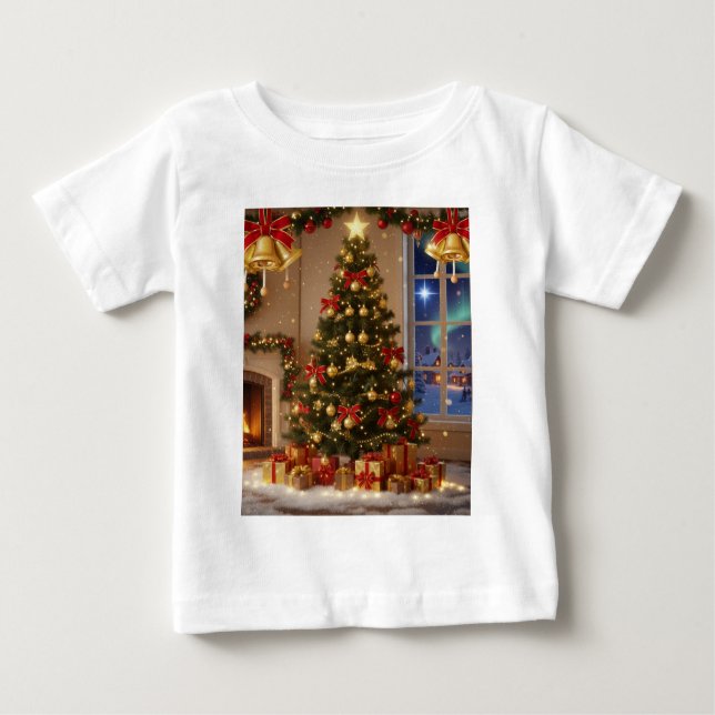 Camiseta de bebe de natal baby T-Shirt (Front)