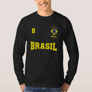 Camiseta do Brasil 2022 Azul número 8 T-Shirt