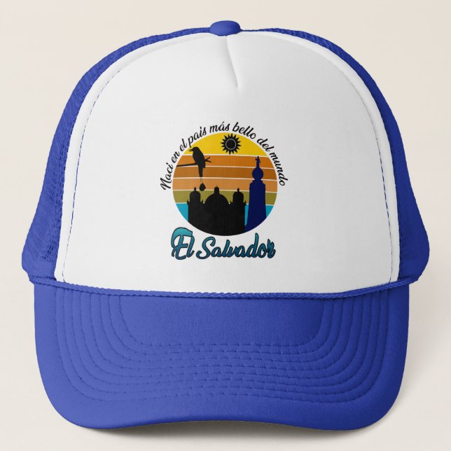 CAMISETA ESTAMPADA EL PAIS MAS BELLO EL SALVADOR TRUCKER HAT (Front)