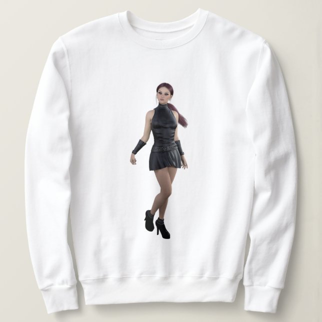Camiseta garota de estilo sweatshirt (Design Front)