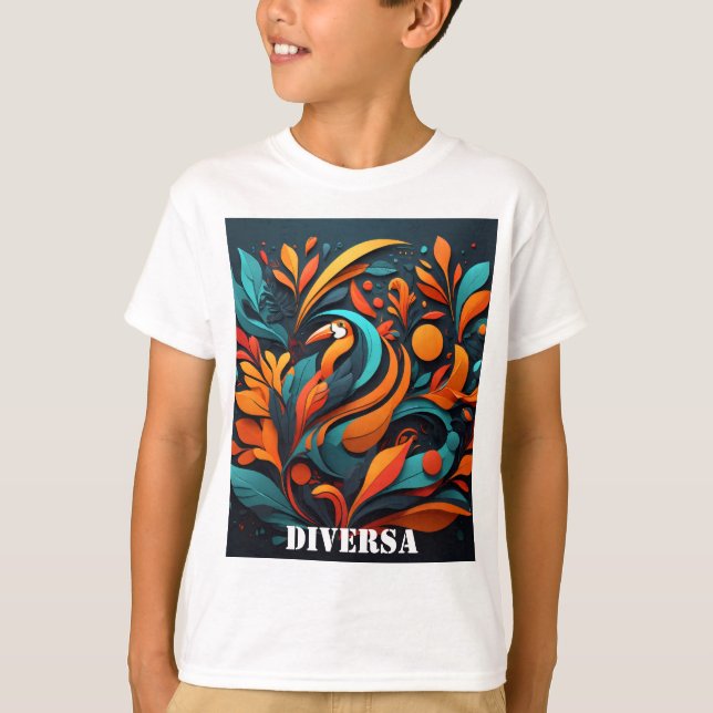 Camiseta Infantil Arte Simbólico de Naturaleza T-Shirt (Front)