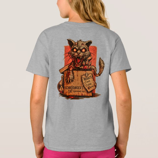 Camiseta Infantil Schrodinger's Zombie Cat - Back T-Shirt (Back)