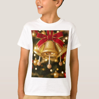 Camiseta Sinos de Natal Dourados T-Shirt