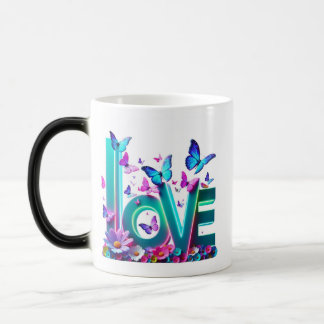 Camiseta Vibrant Love and Butterflies – Colorful F Magic Mug