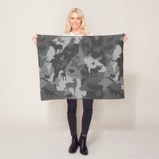 Cammo 4/camoflauge/Baby blanket with animals