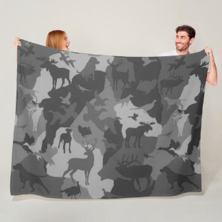Cammo 4/camoflauge/deer/elk/moose/hunting dog fleece blanket