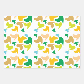 Cammo Designer Wrapping Paper Set of 3 sheets.