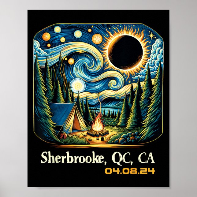 Camng Total Solar Eclipse Sherbrooke Quebec Canada Poster (Front)