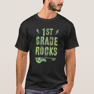 Camo 1st Grade Rocks Camp Teacher Squad First Grad T-Shirt