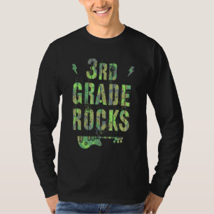 Camo 3rd Grade Rocks Camp Teacher Squad Third Grad T-Shirt
