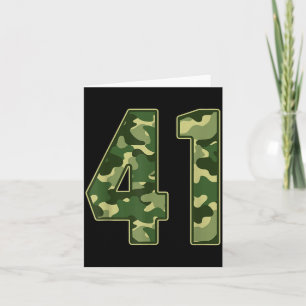 Camo #41 Jersey Number 41 Uniform Fan Favorite Pla Card