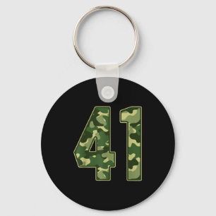 Camo #41 Jersey Number 41 Uniform Fan Favorite Pla Key Ring