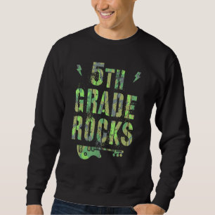 Camo 5th Grade Rocks Camp Teacher Squad Fifth Grad Sweatshirt