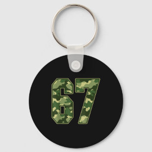 Camo #67 Jersey Number 67 Uniform Fan Favorite Pla Key Ring