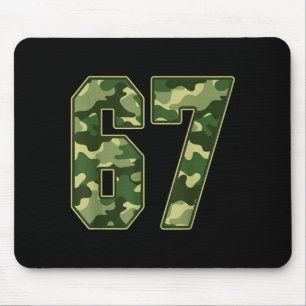 Camo #67 Jersey Number 67 Uniform Fan Favorite Pla Mouse Pad