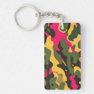 Camo Abstract Acrylic Keychain