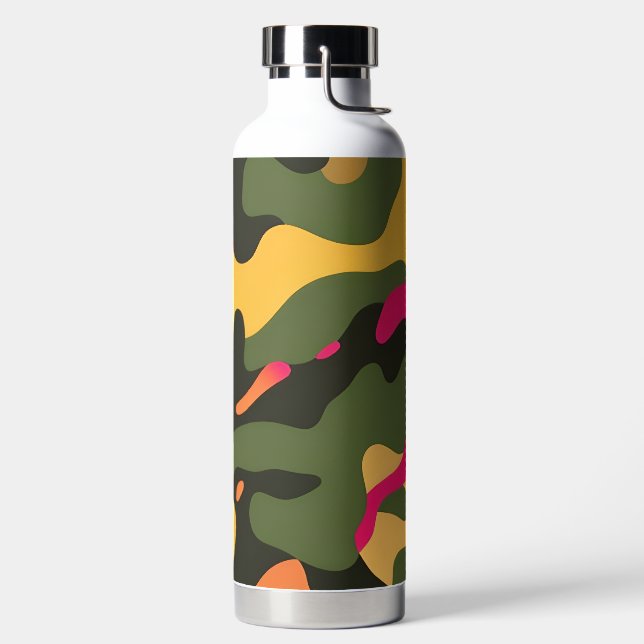 Camo Abstract Water Bottle (Left)