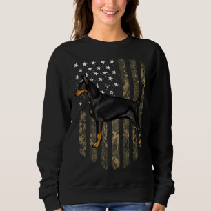 Camo American Flag Doberman Pinscher Th Of July Us Sweatshirt