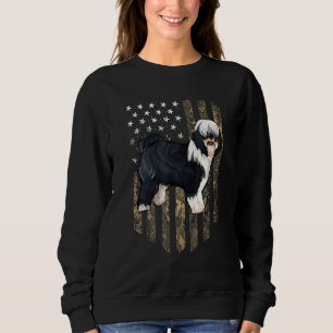 Camo American Flag Tibetan Terrier 4th Of July Usa Sweatshirt