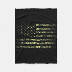 Camo American Flag Usa Boys Men Women Girls Kids 4 Fleece Blanket