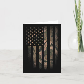 Camo American Flag Usa Military Tactical Camouflag Card