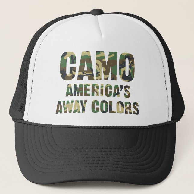 Camo America's Away Colours Trucker Hat (Front)