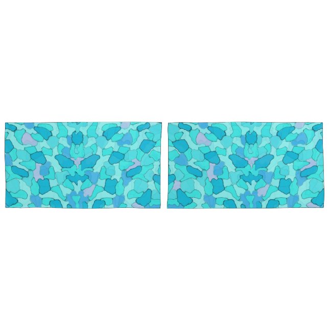 Camo Aqua Pillowcase (Front-Set)