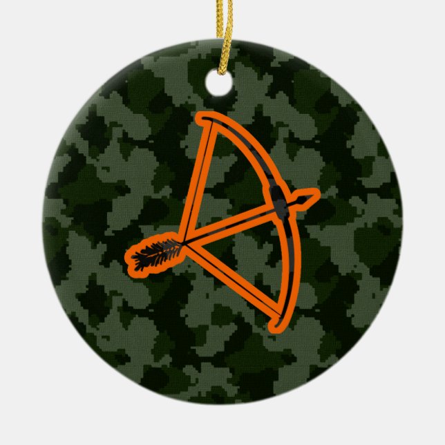 Camo Archery Ceramic Tree Decoration (Front)