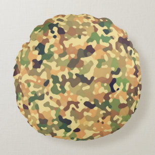 Camo Autumn Round Cushion