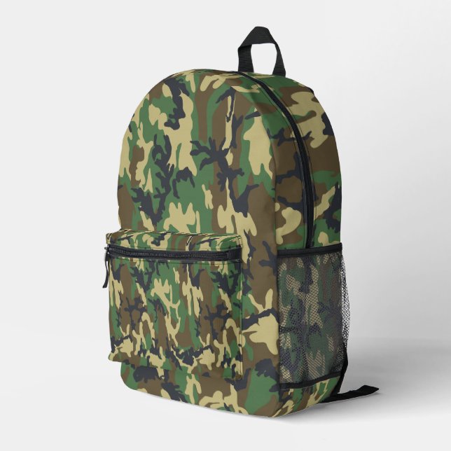 Camo Backpack for Outdoor Adventures, School, or G (Back Corner Right)