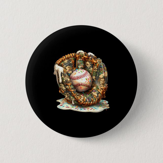 Camo Baseball Gloves Lifestyle 101 Apparel Drip Ic 6 Cm Round Badge (Front)