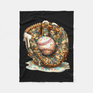 Camo Baseball Gloves Lifestyle 101 Apparel Drip Ic Fleece Blanket