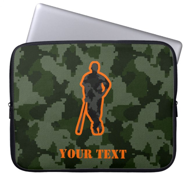 Camo Baseball Laptop Sleeve (Front)