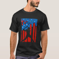 Camo Baseball USA Flag Baseball Lover 4th of July
