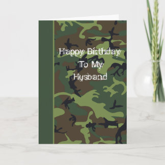 Camo Birthday Card For Husband