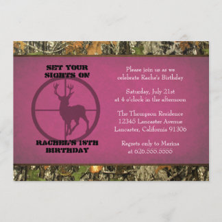 Camo Birthday Girl Invitations