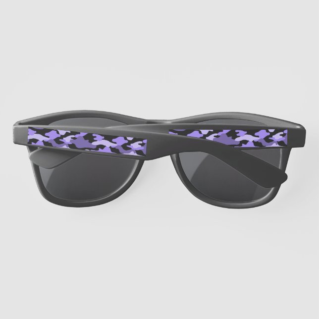 camo black purple sunglasses (Back)