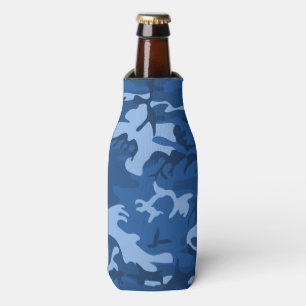 Camo Blue Bottle Cooler